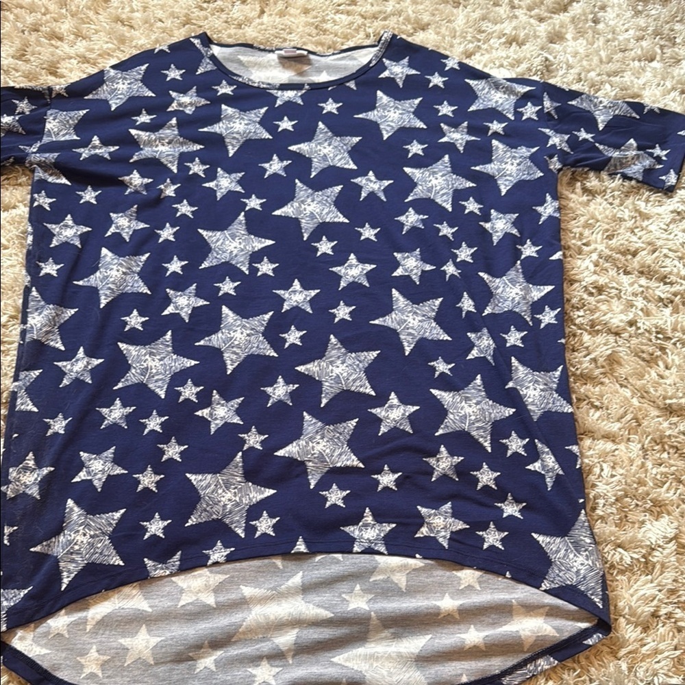 Women’s Blue Star Print Shirt